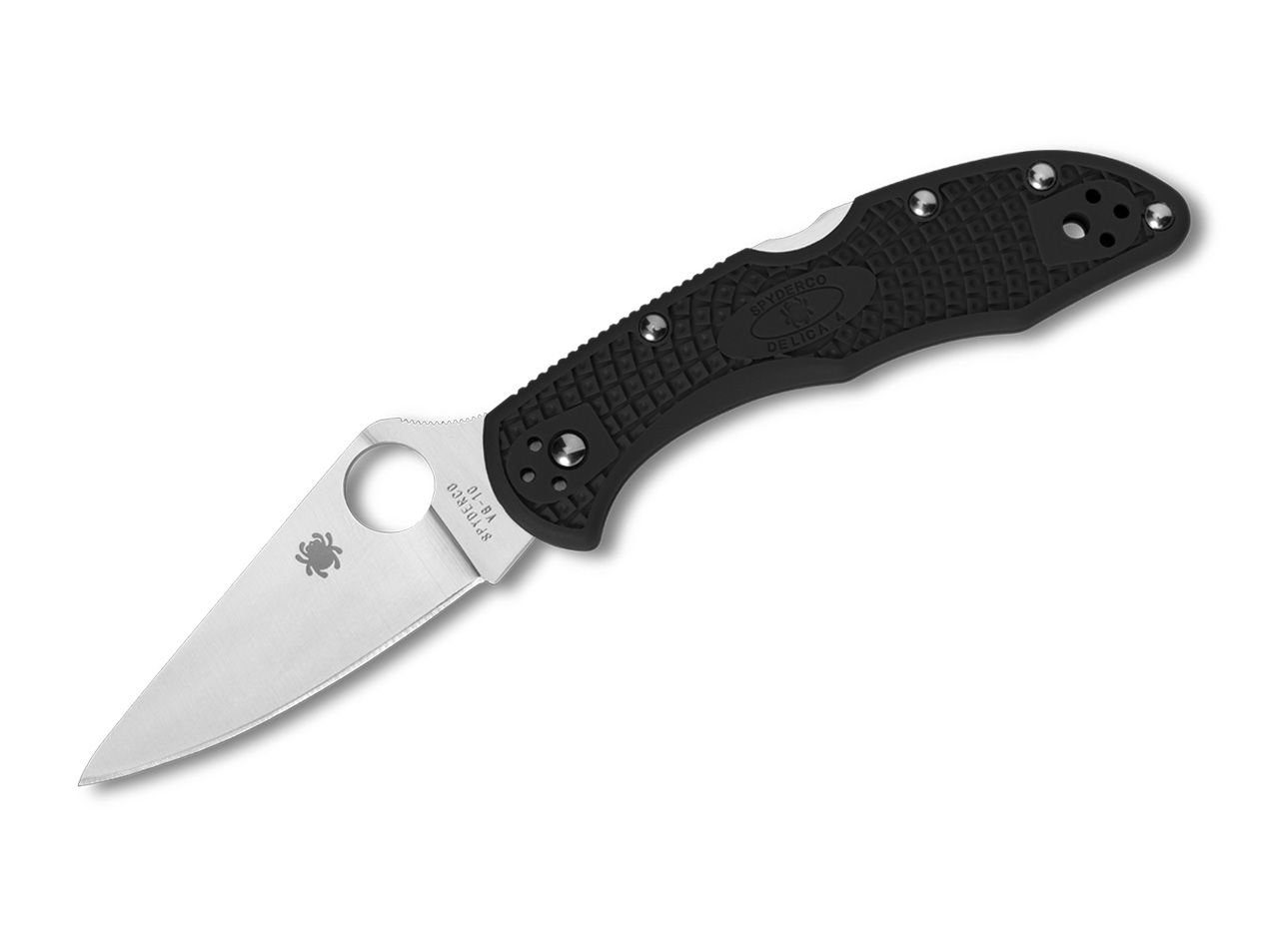 Spyderco Taschenmesser Taschenmesser Delica 4 Lightweight Flat Ground Black