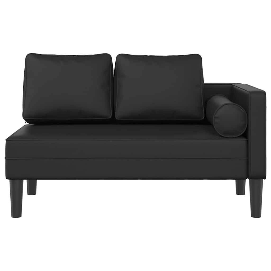 vidaXL Chaiselongue Chaiselongue mit Kissen Schwarz günstig online kaufen