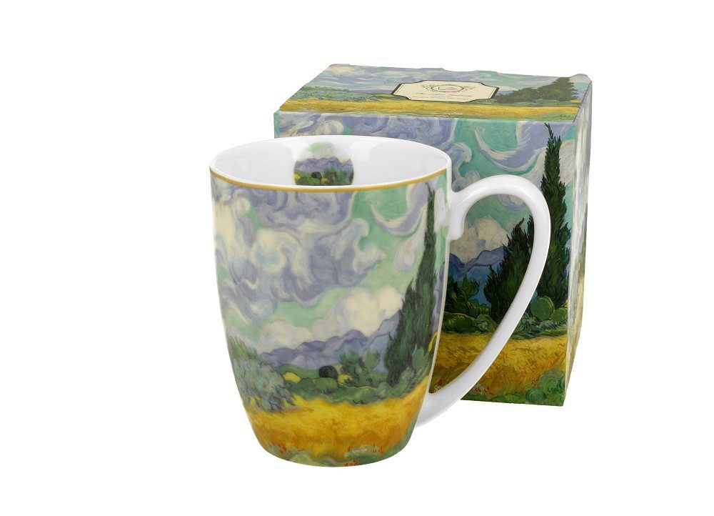 Duo-Gift Becher Weizenfeld / WHEAT FIELD, inspiriert von Van Gogh, 1-tlg., Porzellan, Kaffee - Tee Tasse / Ideal als Geschenk / Sammlung Dekoration
