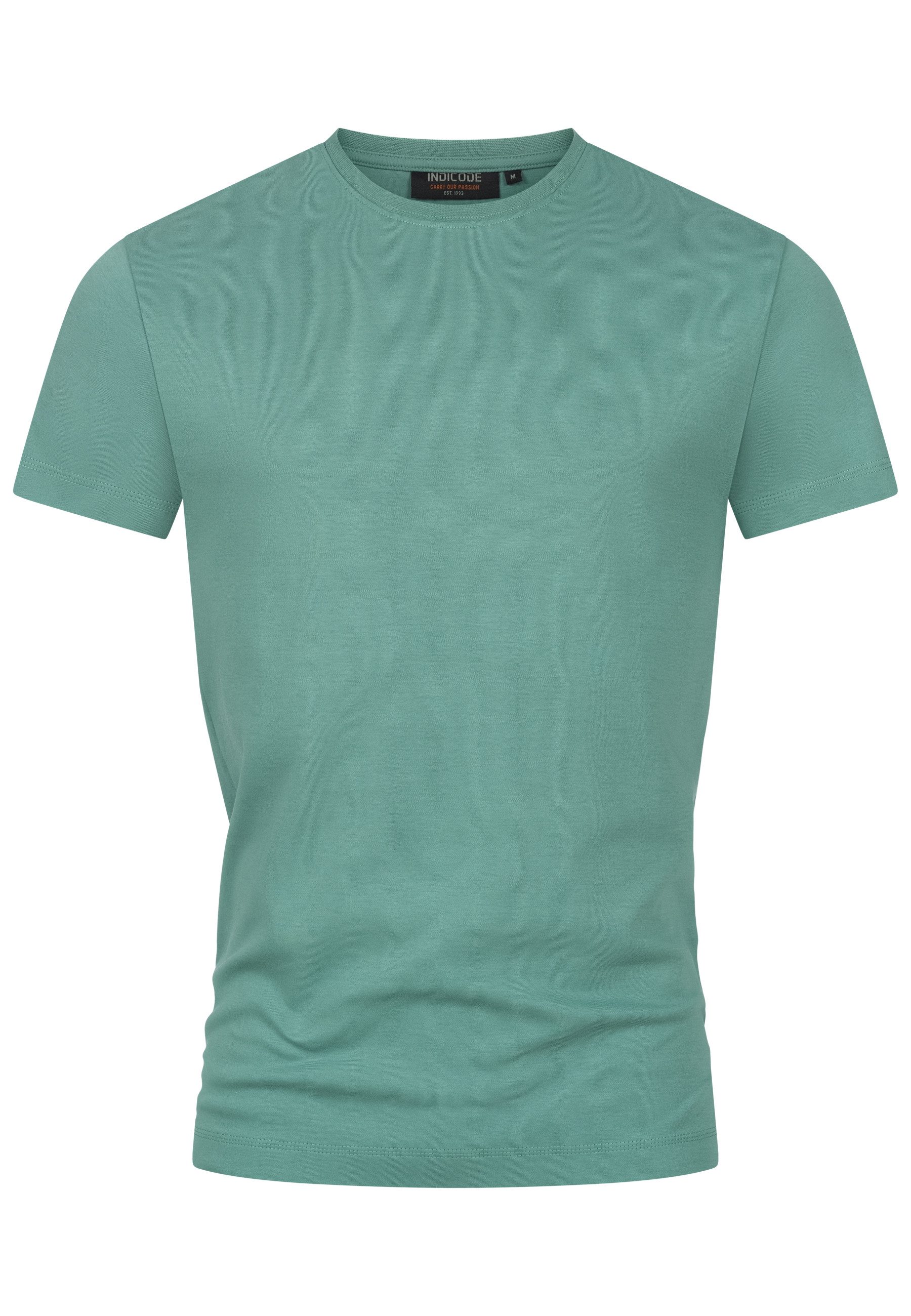 Indicode T-Shirt INSander mit dezentem Label-Detail günstig online kaufen