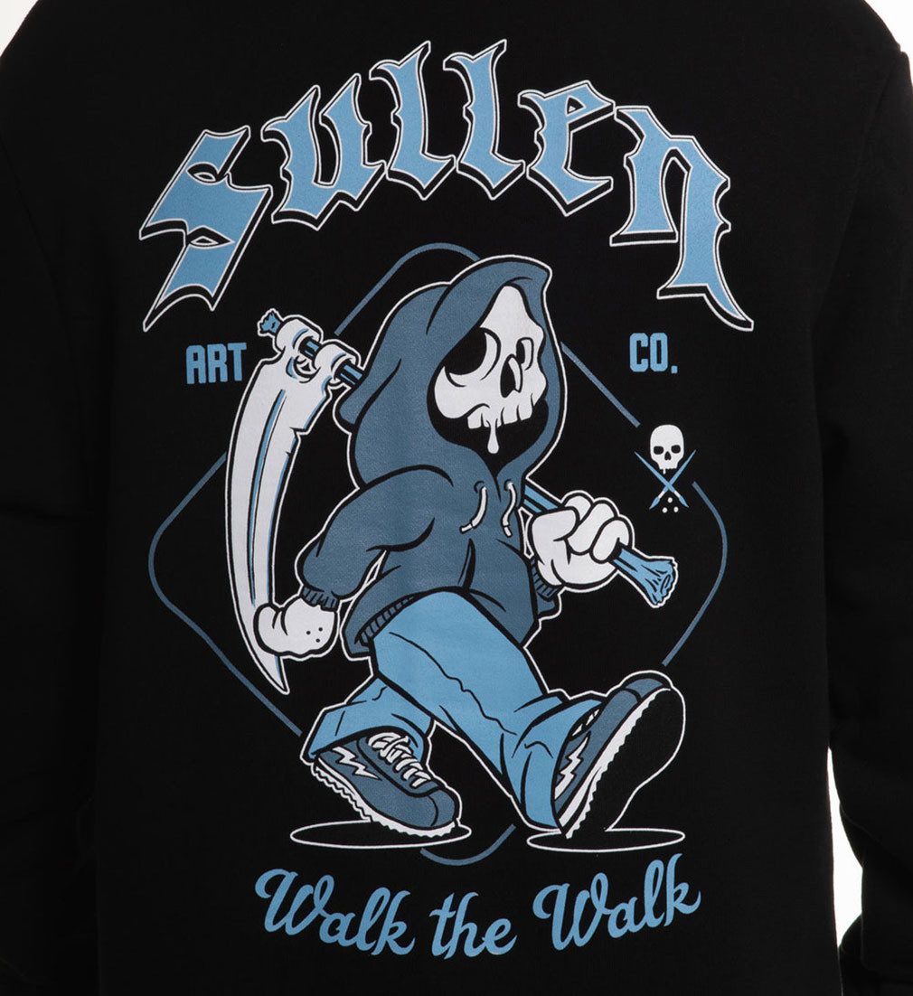 Sullen Clothing Sweatshirt Walk The Walk Crewneck Sweater Pulli Grim Reaper