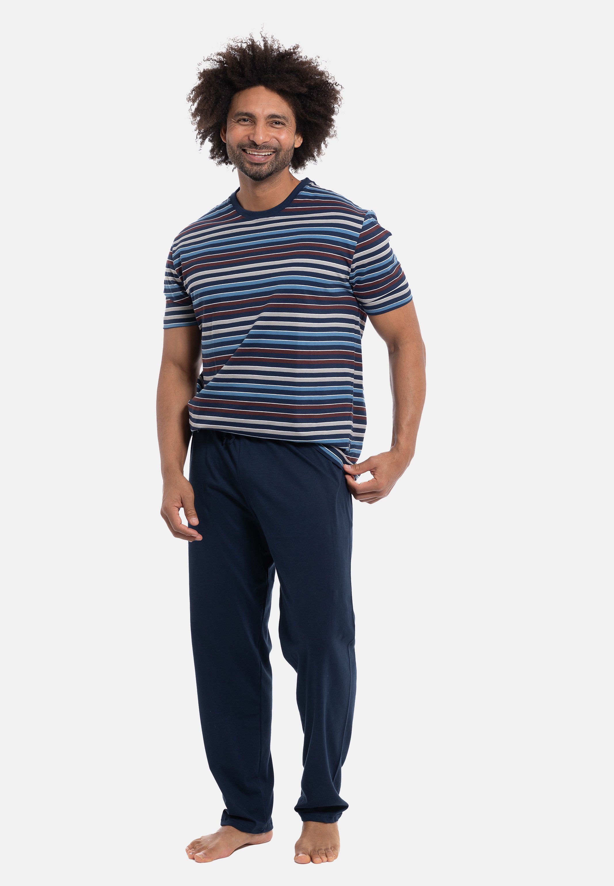 tlg) Ammann Schlafanzug Cotton Baumwolle - Aus Bio Pyjama - 2 Baumwolle Kurzarm Organic 100% (Set,