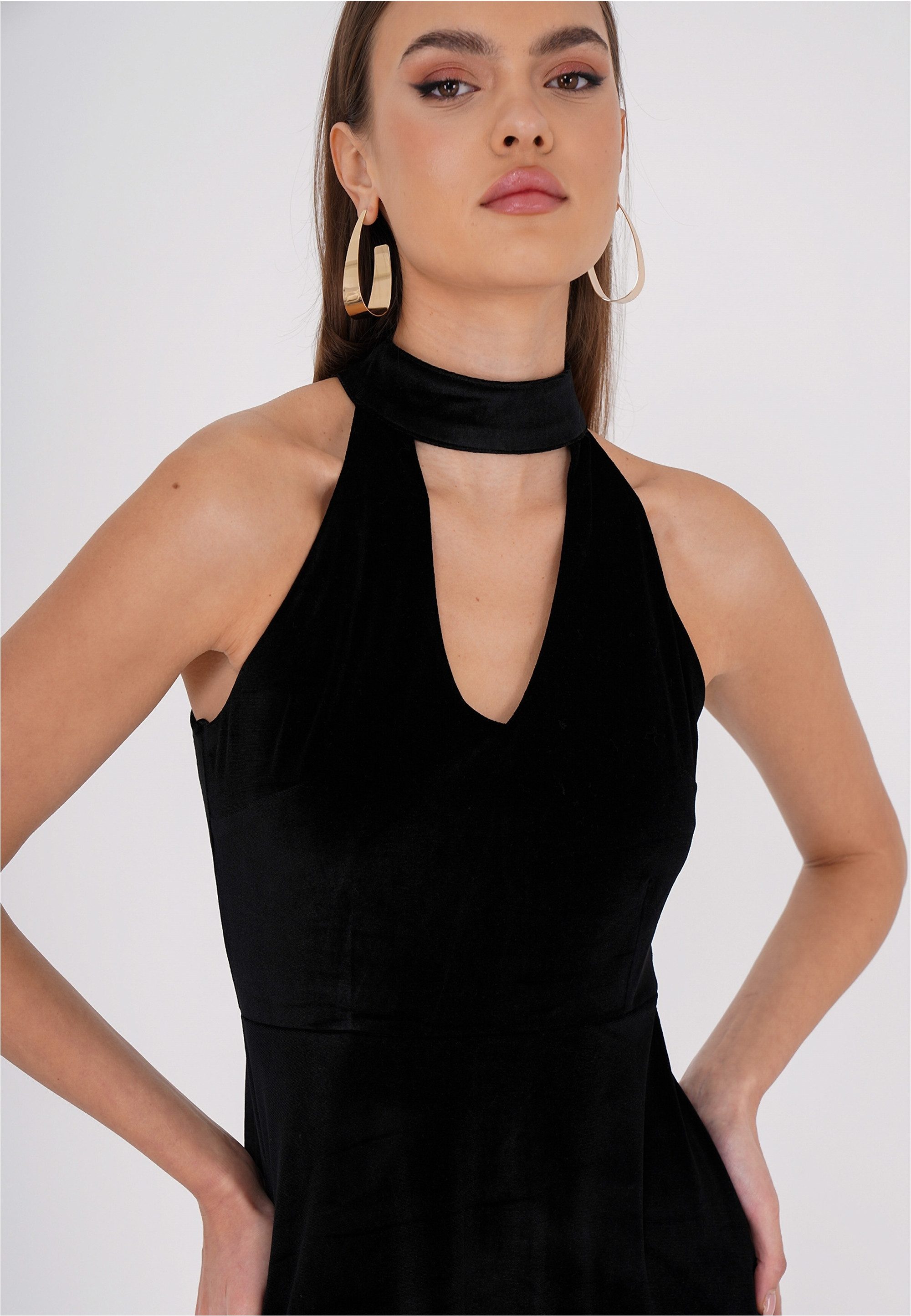 freshlions Jerseykleid Lolie (1-tlg) mit raffiniertem Neckholder-Design