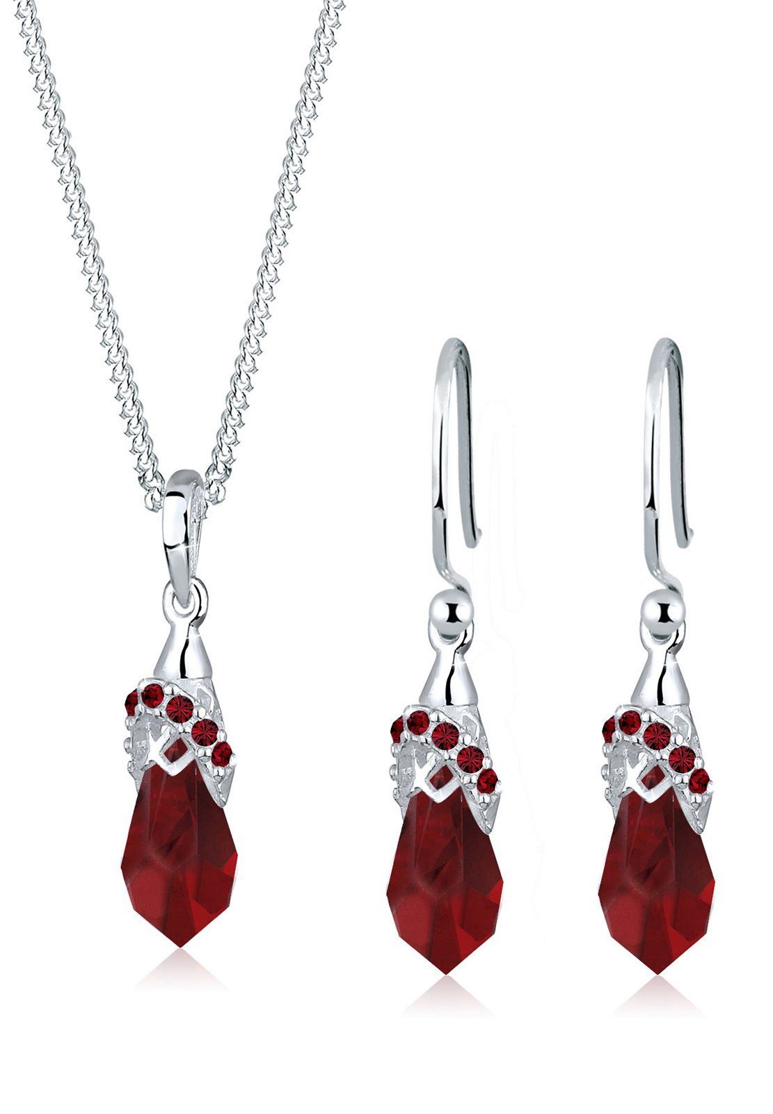 Elli Schmuckset Tropfen 925 Silber, mit Kristallen von Swarovski®, Tropfen günstig online kaufen