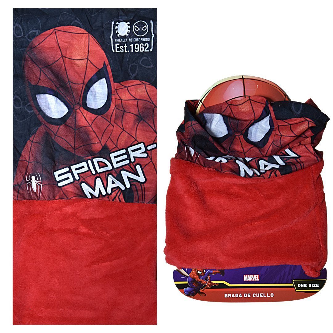 Spiderman Loop, Kinder Schlauchschal mit Fleece, Kinder Schlauchschal mit  Spider-Man Motiv