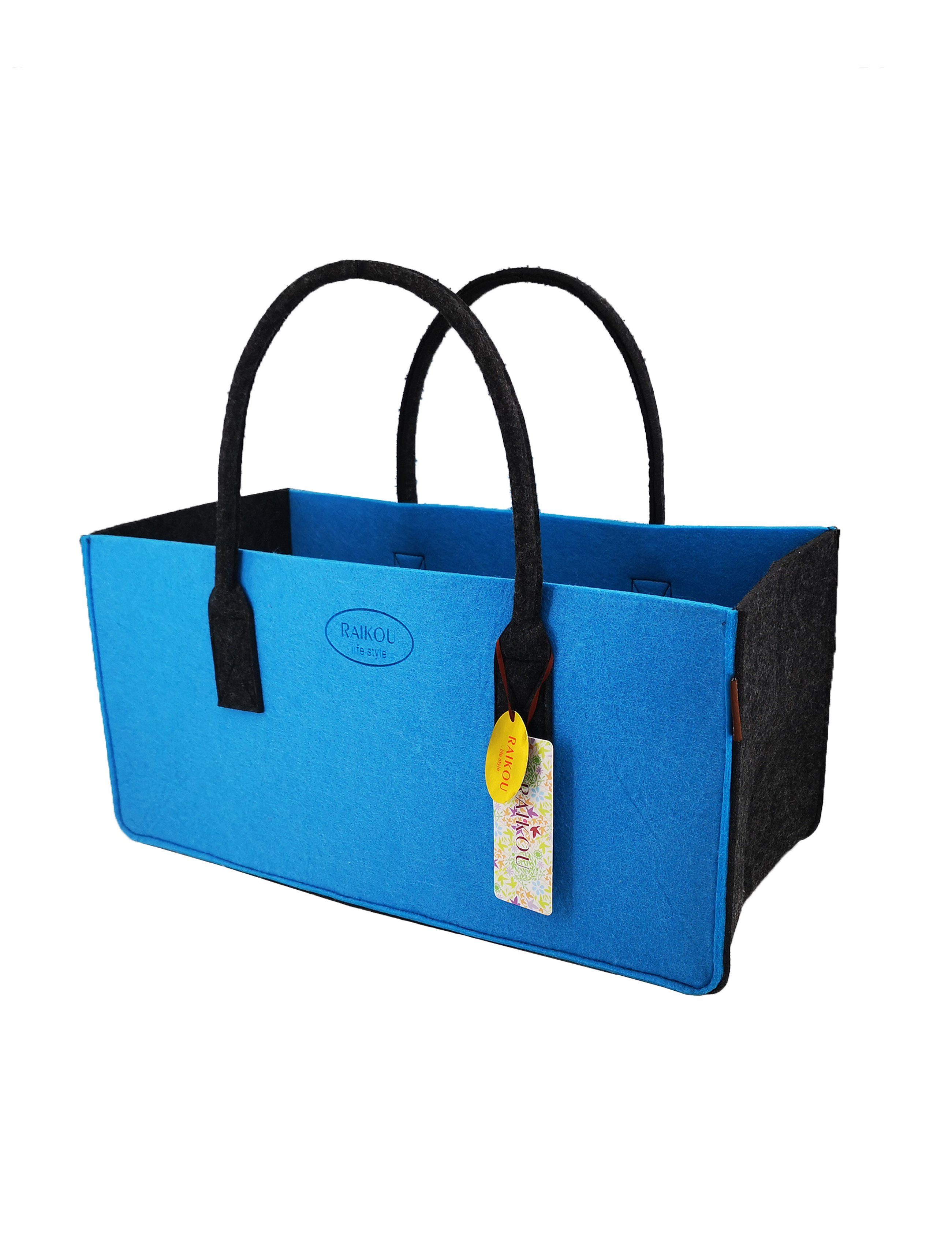 RAIKOU Einkaufsshopper Filztasche Kaminholztasche Spielzeugaufbewahrung 5 mm dicke Filze, für Einkaufs Kamin Holz Zeitungsholz Spielzeug