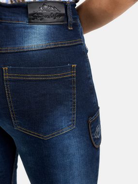 Steigenhöfer Manufaktur Jeansshorts Trachtenhosen Look traditionelle Damen-Jeans