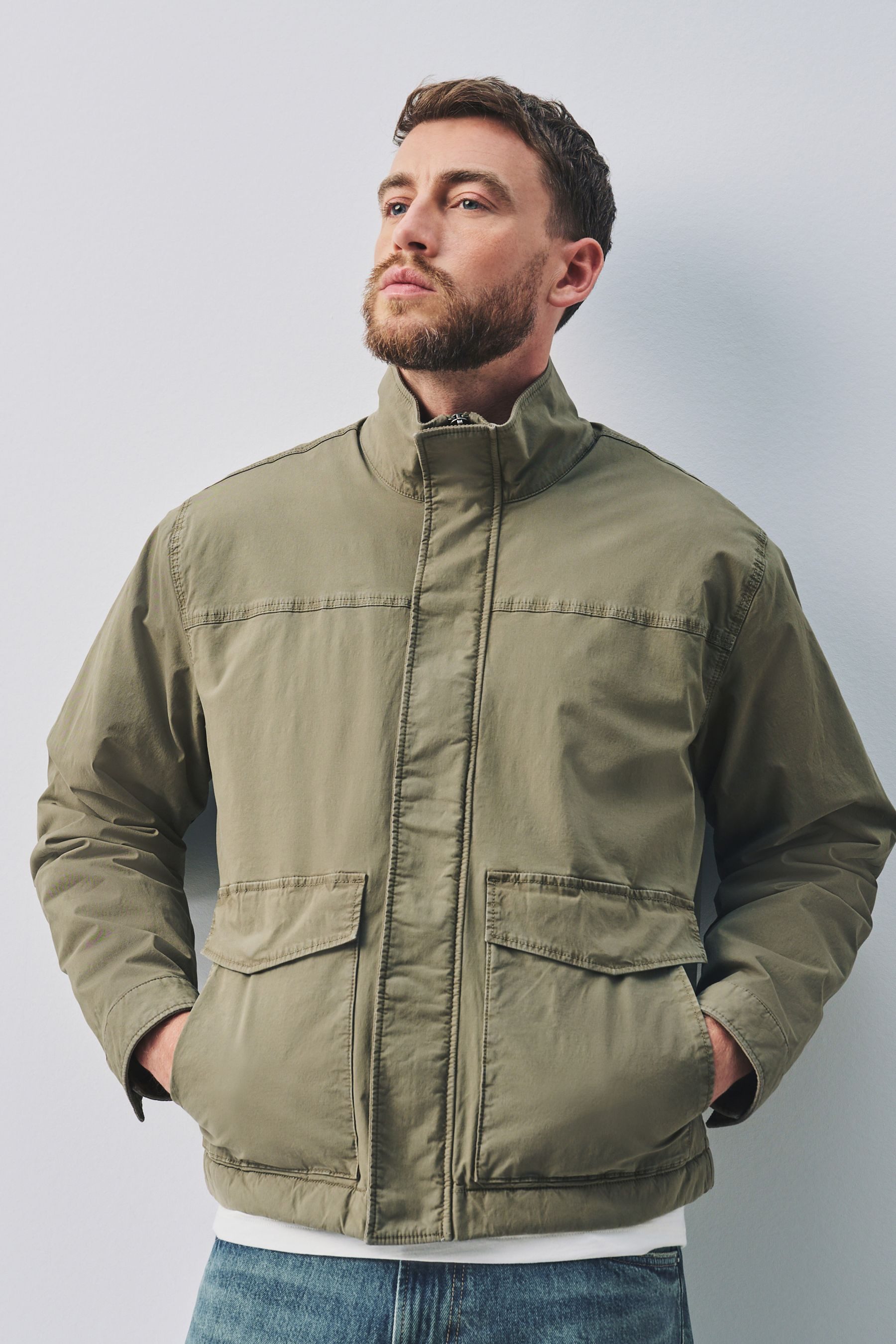 Hemdjacke Hemdjacke aus Baumwolle mit Borgfutter