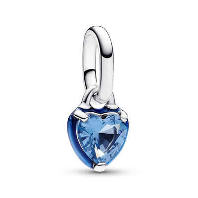 Pandora Charm-Einhänger Blaues Chakra Herz Mini Charm Anhänger von PANDORA, Sterlingsilber