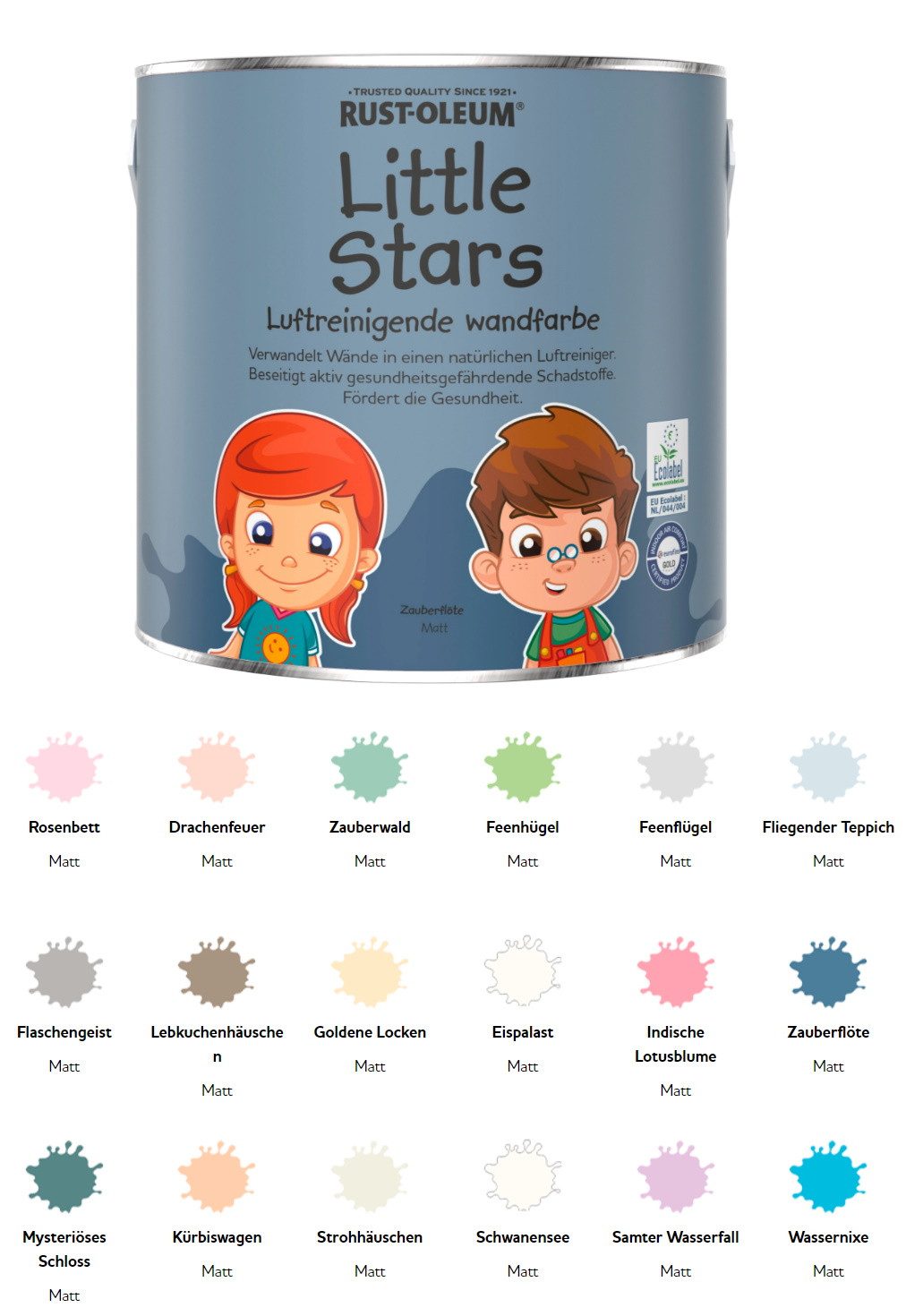 Alpina Wandfarbe Little Stars 2,5 L. Luftreinigende Wandfarbe Kinderzimmer Gesundheit