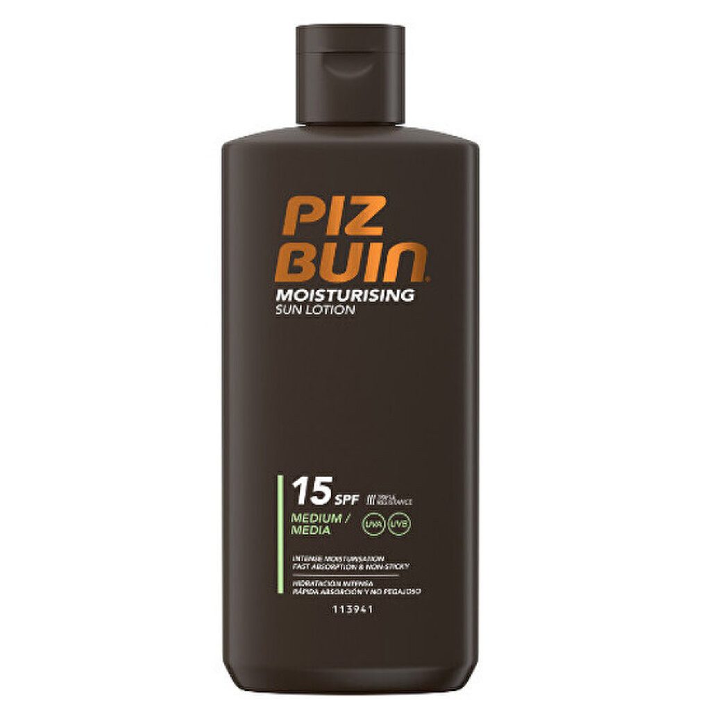 Piz Buin Sonnenschutzcreme Feuchtigkeitsspendende Feuchtigkeits-Sonnenschutz-Lotion SPF 15