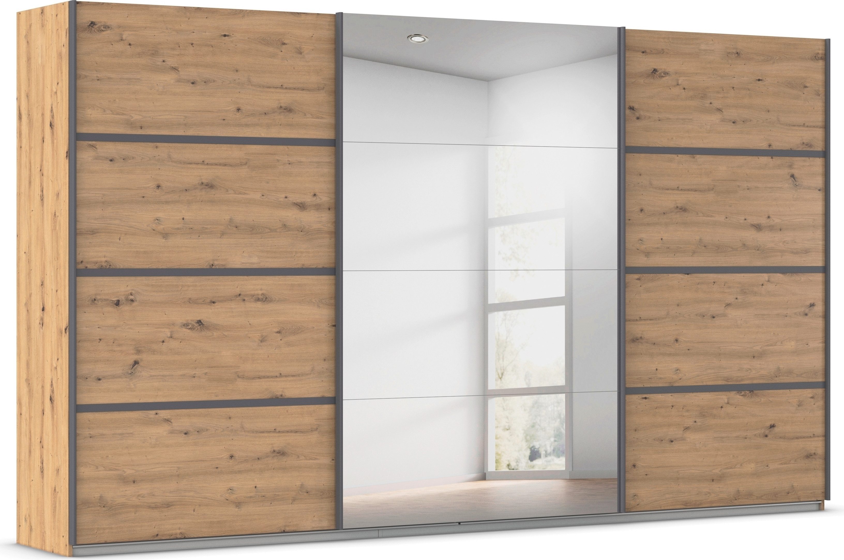 OTTO home Kleiderschrank Mehrzweckschrank Aktenschrank Möbel Mietswohnung Schlafzimmer AVOLA (3 verschiedene Ausstattungen BASIC/CLASSIC/PREMIUM (inkl. SOFT-CLOSE) mit eleganten Zierleisten in Chrom, Schwarz oder Weiß MADE IN GERMANY