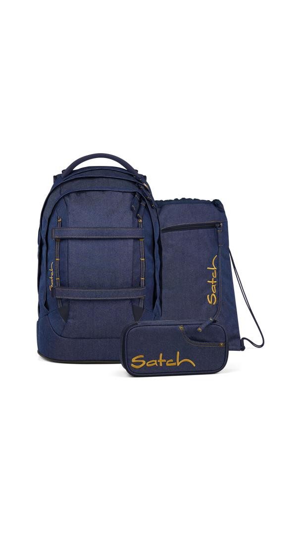 Satch Schulrucksack pack set (6-tlg), größenverstellbares Rückensystem