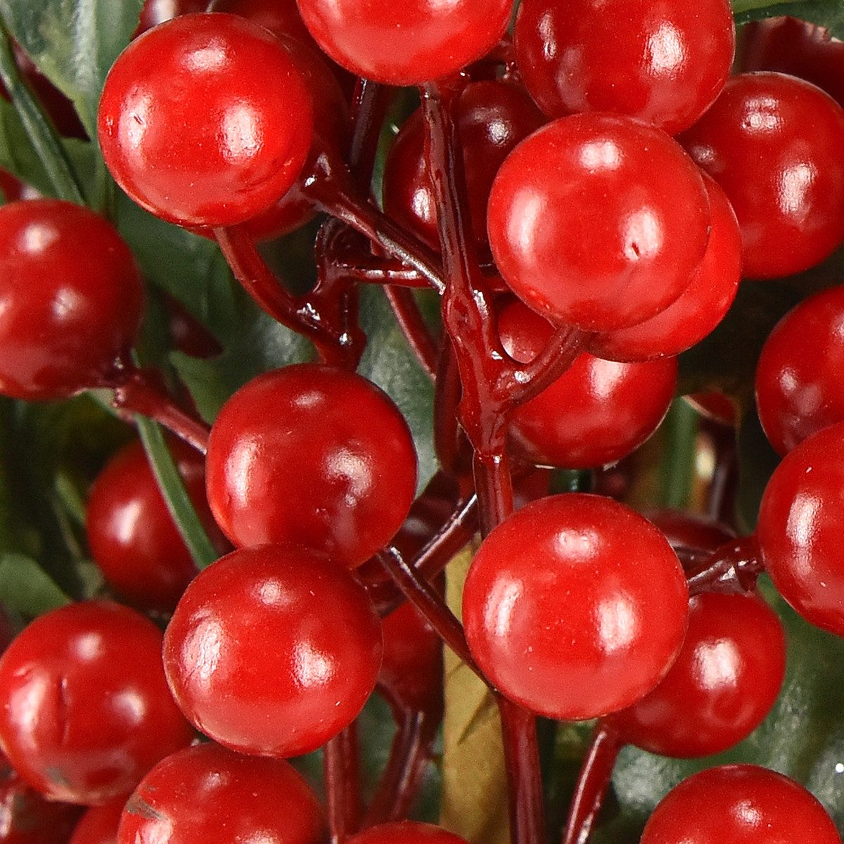 Winterliche Kunstpflanze Weihnachtsdeko Kunst Ilex Stechpalme günstig online kaufen