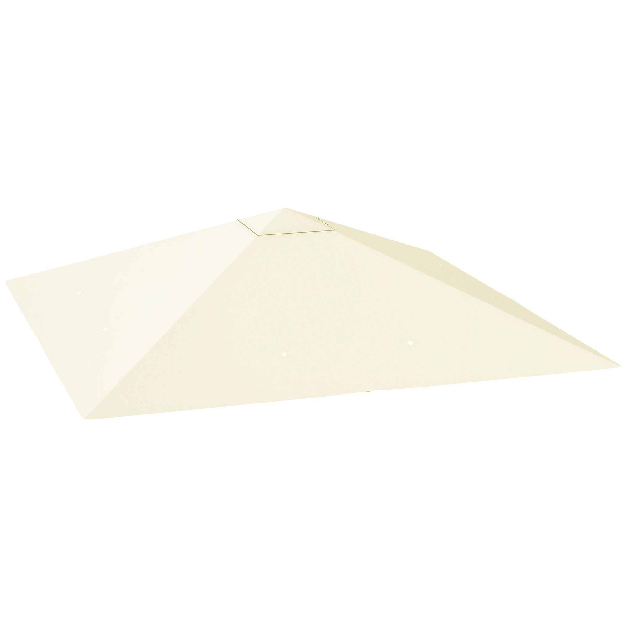 Outsunny Pavillon-Ersatzdach wasserabweisend, 370 g/m², 298.0 x 298.0 cm (Pavillondach, Ersatzbezug), Cremeweiß