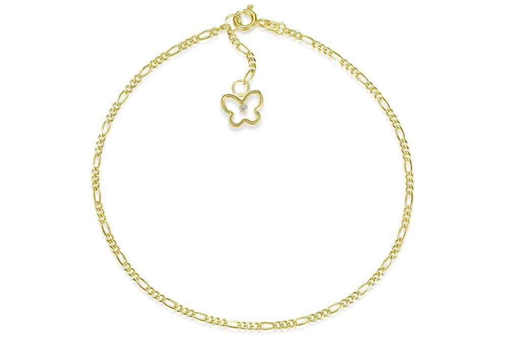Silberkettenstore Fußkette Figarofußkette 2mm mit Anhänger günstig online kaufen