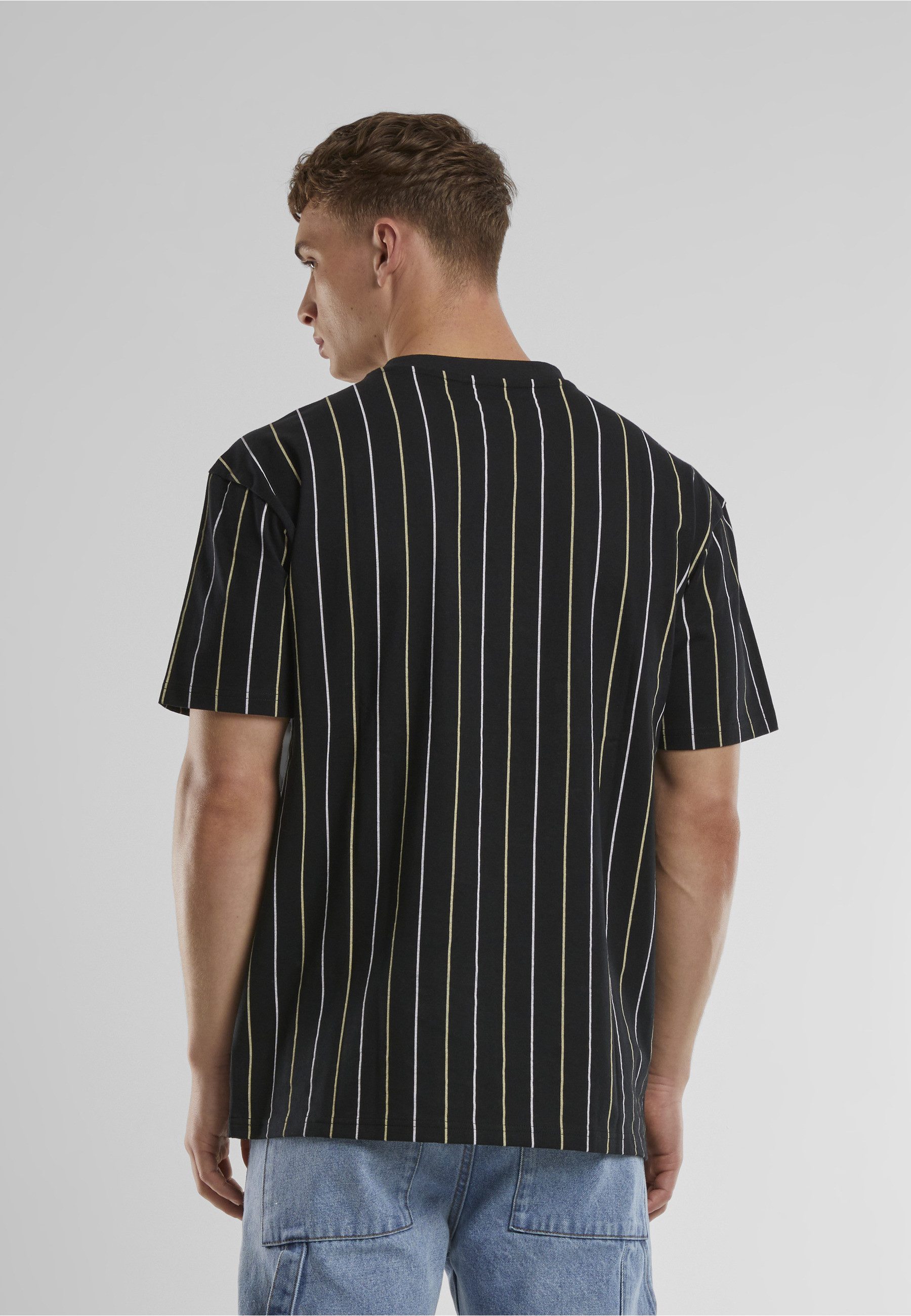 URBAN CLASSICS T-Shirt Urban Classics Printed Pinstripe Tee (1-tlg) – Bild 4 von 5