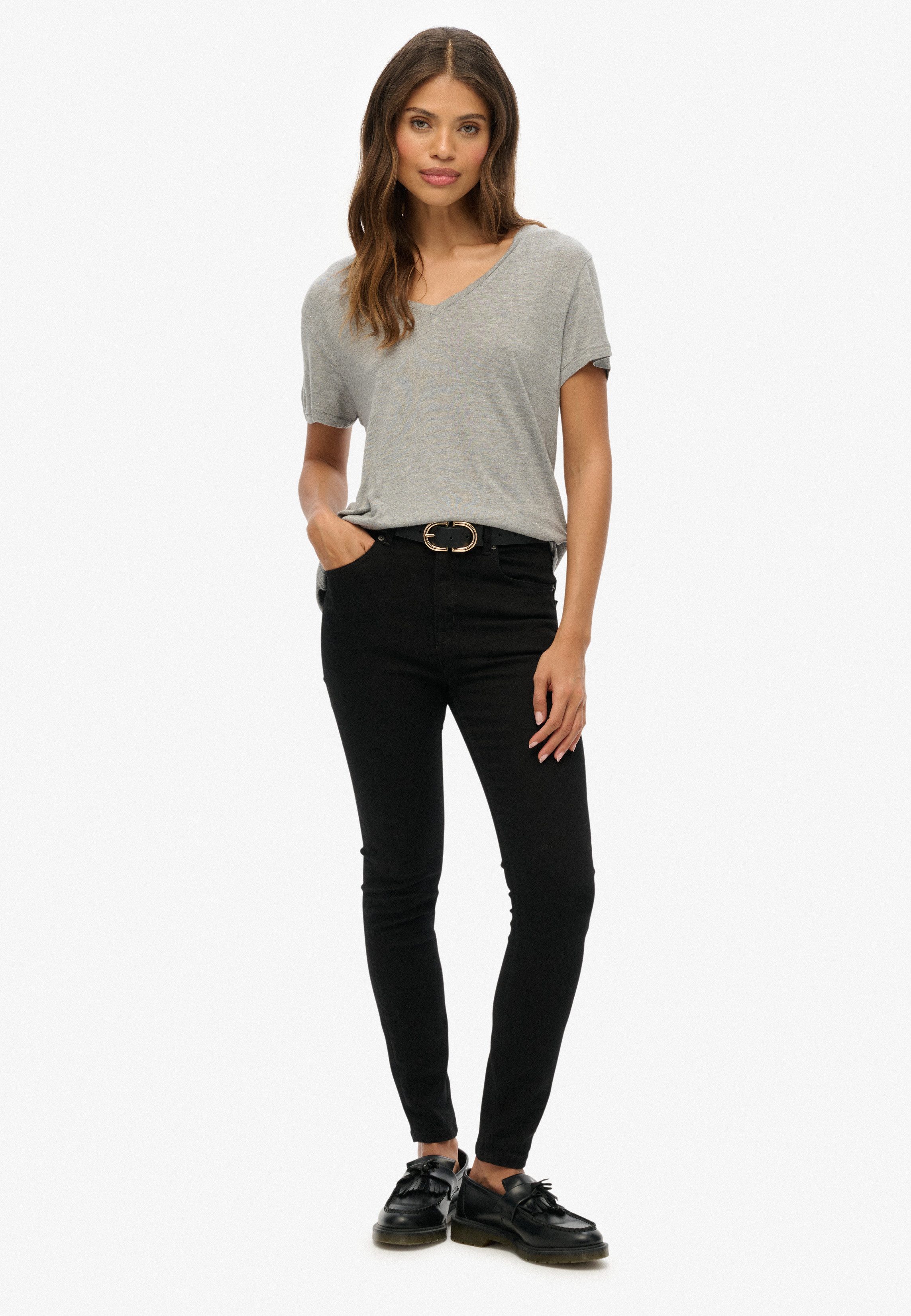 Superdry T-Shirt STUDIOS SLUB EMB VEE TEE Baumwollmischung, relaxed fit – Bild 5 von 5