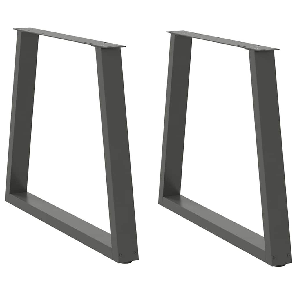 Tischgestell Esstisch Beine V-Form 2 Stück Anthrazit 70x72-73,3 cm Stahl