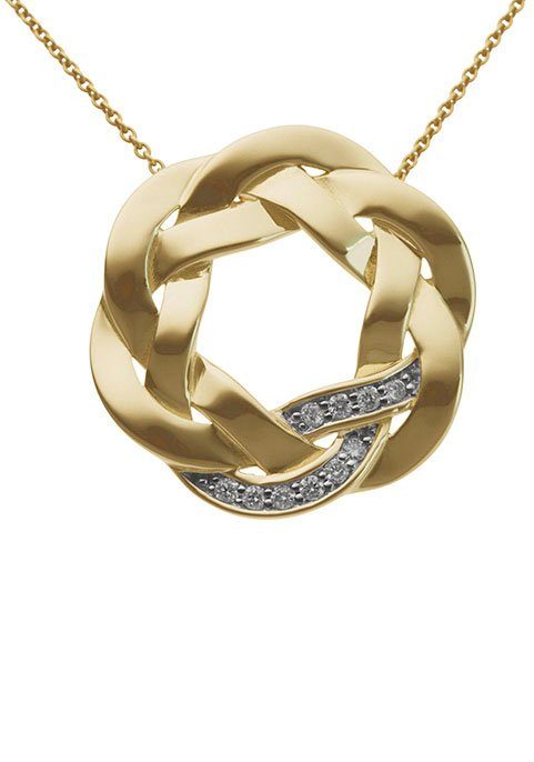 Firetti Kettenanhänger Schmuck Geschenk Gold 333 Halsschmuck Anhänger für  Halskette, zu Kleid, Shirt, Jeans, Sneaker! Anlass Geburtstag Weihnachten,  Funkelnder Anhänger in Bicolor Optik | Kettenanhänger