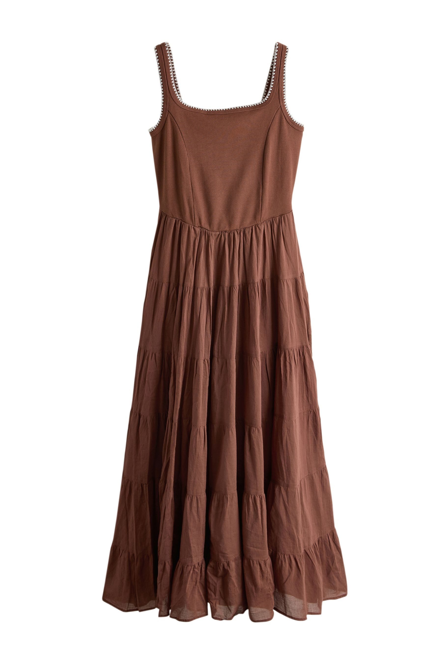 Next Midikleid Ärmelloses Midikleid mit eckigem Ausschnitt (1-tlg)