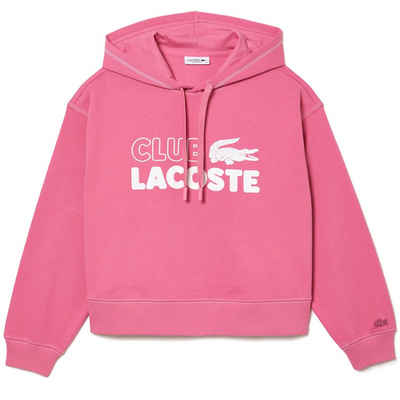 Lacoste Hoodie LACOSTE Kapuzenpulli mit Aufdruck Hoodie Damen