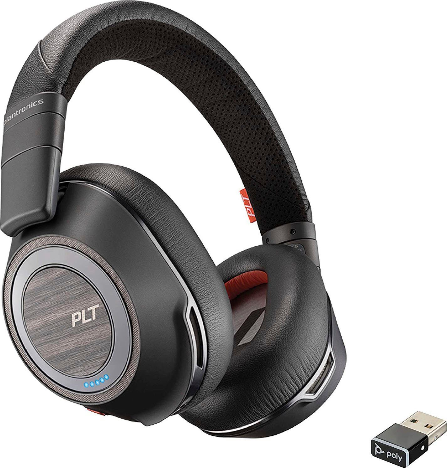 Plantronics Poly Voyager 8200 UC Wireless-Headset (Noise-Cancelling, integrierte Steuerung für Anrufe und Musik, A2DP Bluetooth (Advanced Audio Distribution Profile), AVRCP Bluetooth (Audio Video Remote Control Profile), HFP, HSP)