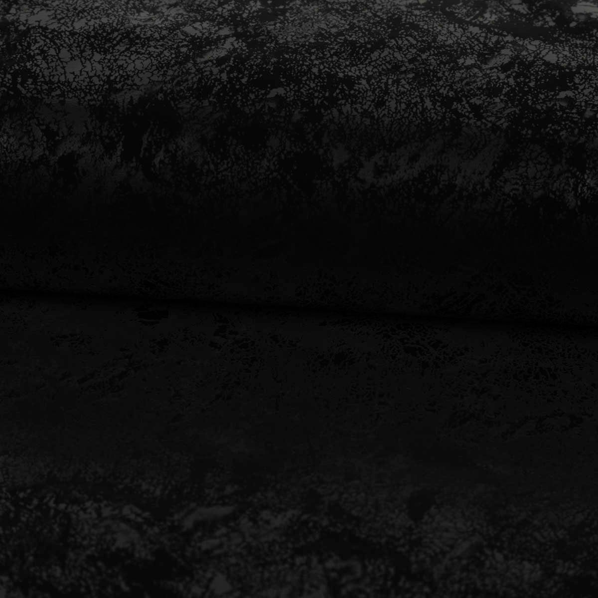 SCHÖNER LEBEN. Stoff Kunstleder Stoff Meterware Lederimitat Stretchstoff schwarz 1,4m, wasserabweisend