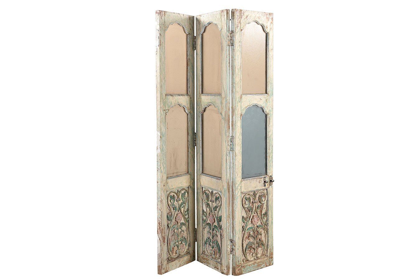 daslagerhaus living Paravent Raumteiler Vintage weiß