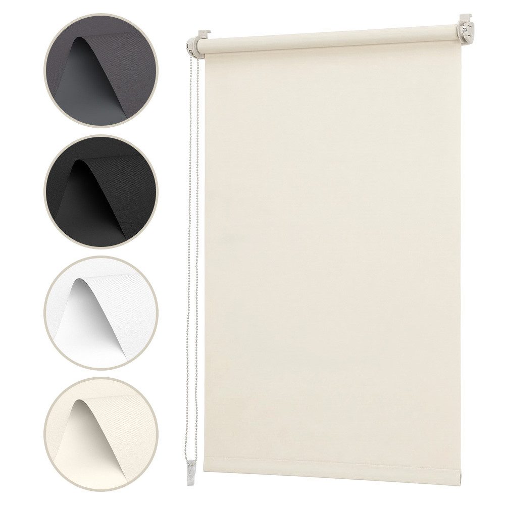 Rollo Seitenzugrollo Verdunkelungsrollo ohne Bohren verdunkelnd Rollo, Sekey, verspannt, Klemmfix, Seitenzugrollo,Sonnenschutz & Sichtschutz,Bestellbreite = Stoffbreite