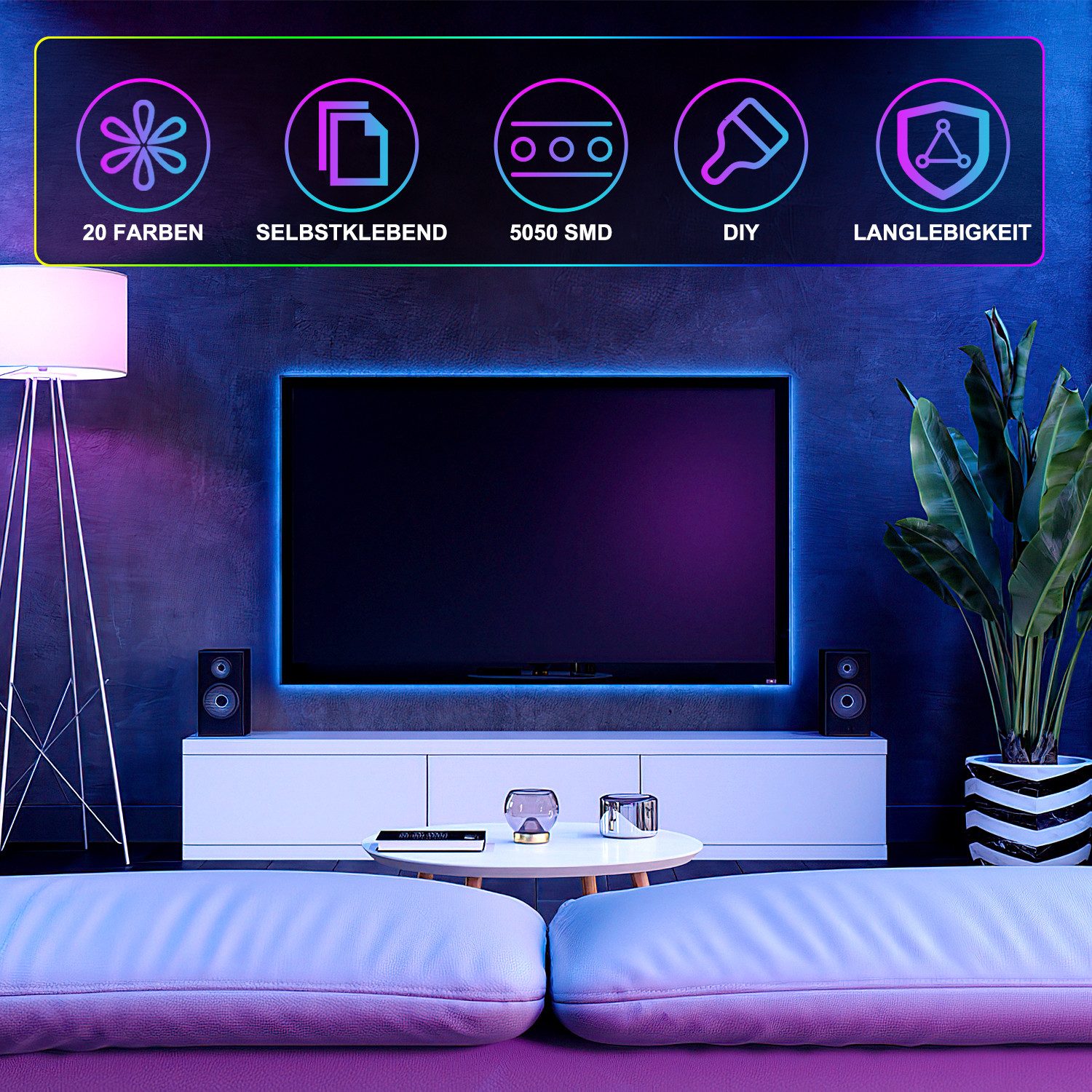 Clanmacy LED-Streifen LED Strip Licht-Band LED günstig online kaufen