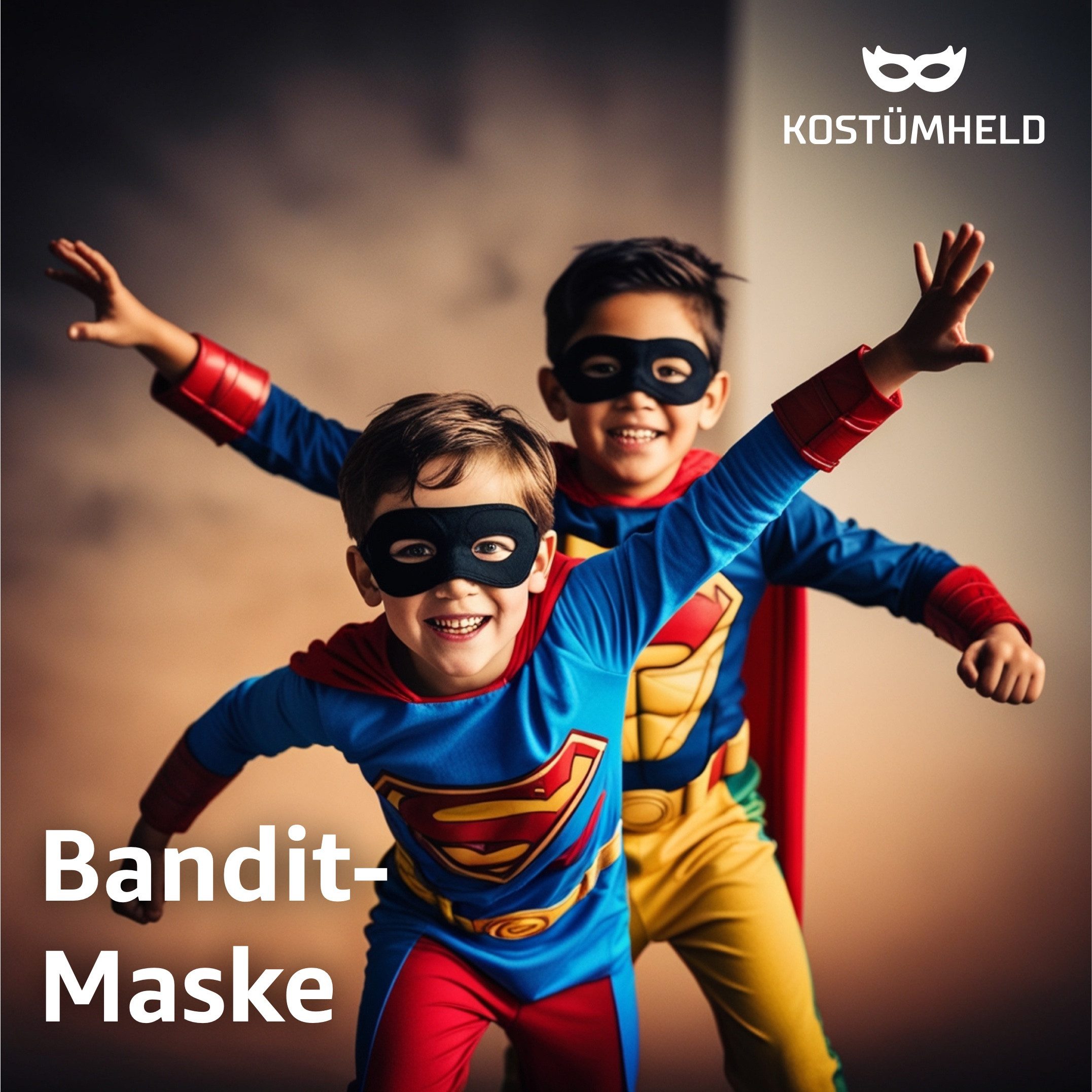 Kostümheld® Verkleidungsmaske 1x Bandit Augenmaske - Zorro, Einbrecher Maske Fasching & Karneval, (Packung)