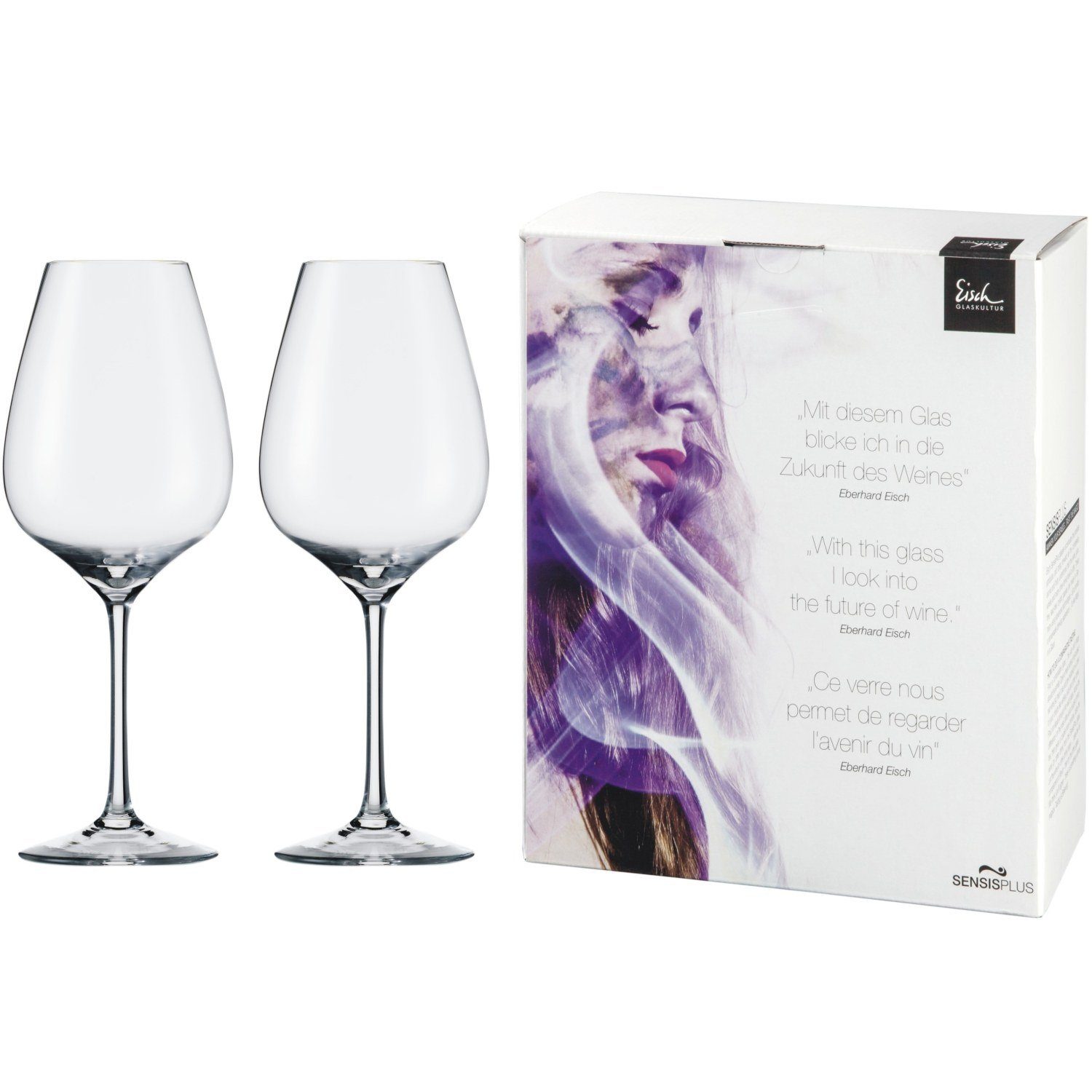 Eisch Germany Weinglas Superior SensisPlus Syrah 2er Geschenkkarton, Kristallglas