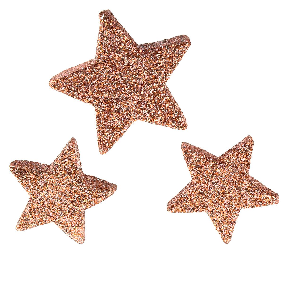 Florists Products Weihnachtsmann Weihnachtliche Streudeko Glitter-Sterne Rosa Ø4/5cm 40St