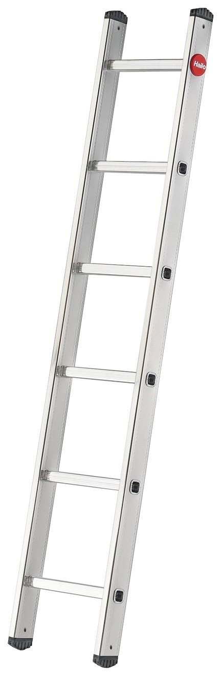 Hailo Anlegeleiter S60 ProfiStep uno (1-St), Aluminium-Anlegeleiter 6 Sprossen
