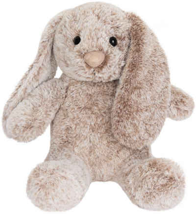 BRUBAKER Kuscheltier Hase mit Schlappohren Stofftier - Plüschhase 28 cm (1-St), Plüschtier Schlappohrhase für Kinder - Kuschelhase - Kuscheltier Kaninchen Grau Braun