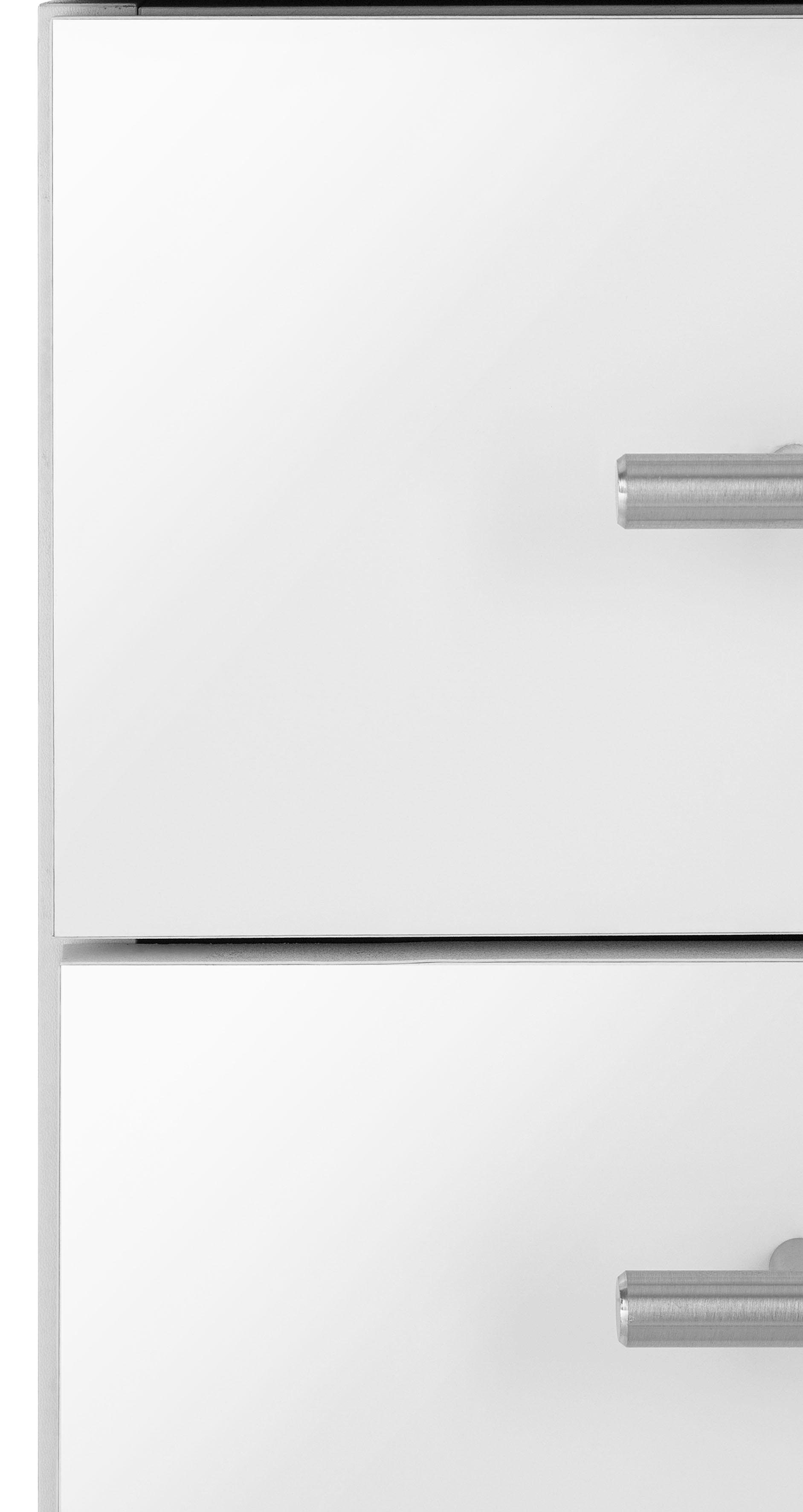 Eckunterschrank Glanz/weiß ohne 110 cm, cm, wiho Arbeitsplatte Flexi2 Küchen weiß Breite 100 Planungsmaß