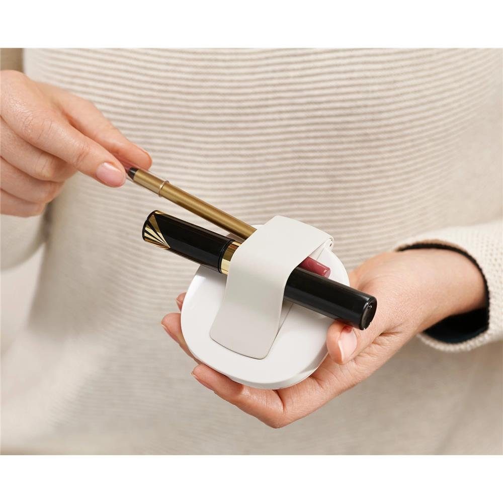 Joseph Joseph Vergrößerungsspiegel Viva 2-in1, kompakter Handspiegel Muschelfarben