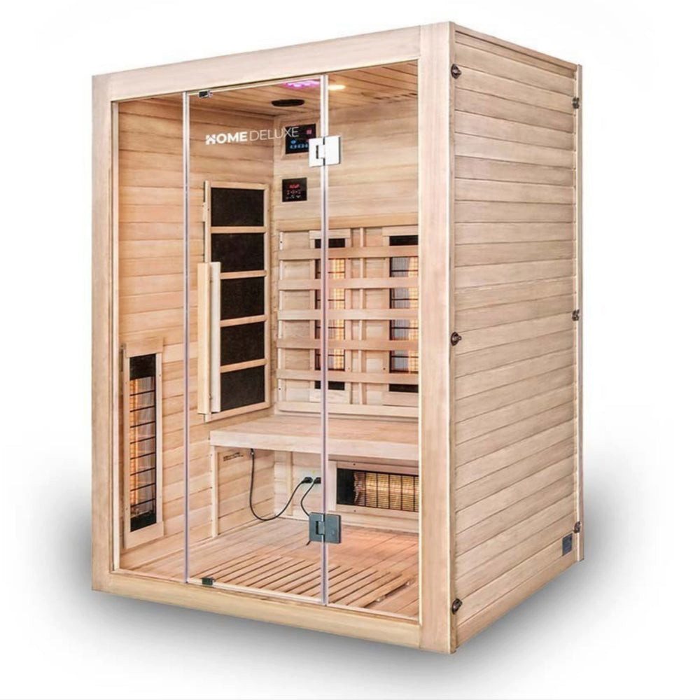 DEKO VERTRIEB BAYERN Infrarotkabine LED Infrarotkabine 150x120x190 Infrarotsauna Wärmekabine Vollspektrum