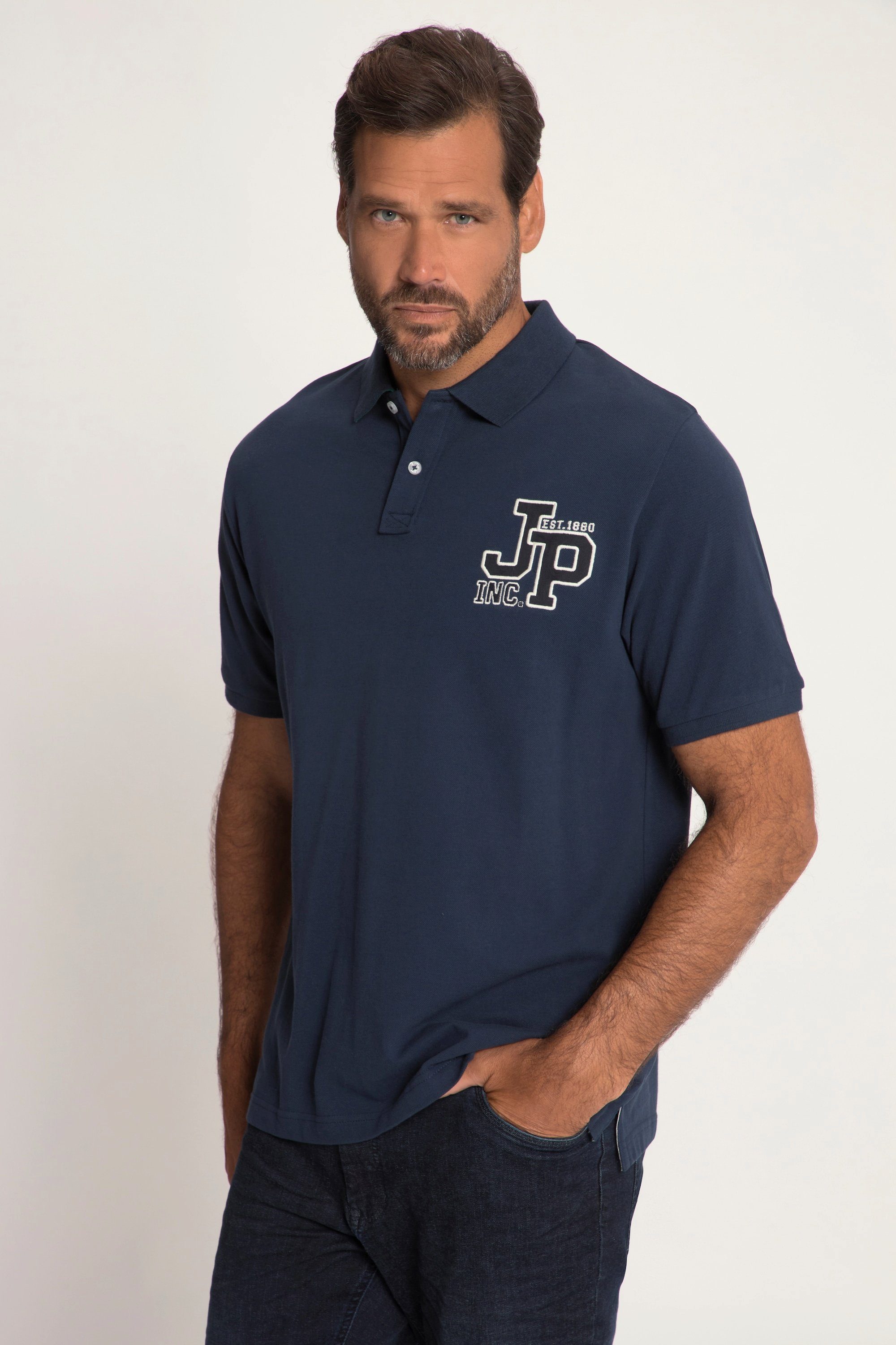 JP1880 Poloshirt Poloshirt Halbarm Piqué Stickereien