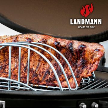 LANDMANN Keramikgrill Mini Ø27cm 56x142x120 50kg, 2-Personen inkl. Temperaturanzeige