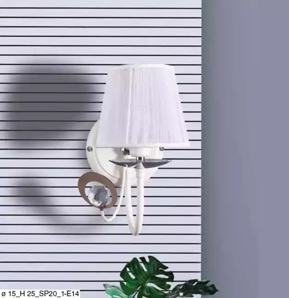 JVmoebel Wandleuchte Weißer Designer Wandleuchter im klassischen Stil aus Metall, Leuchtmittel wechselbar, Made in Europa
