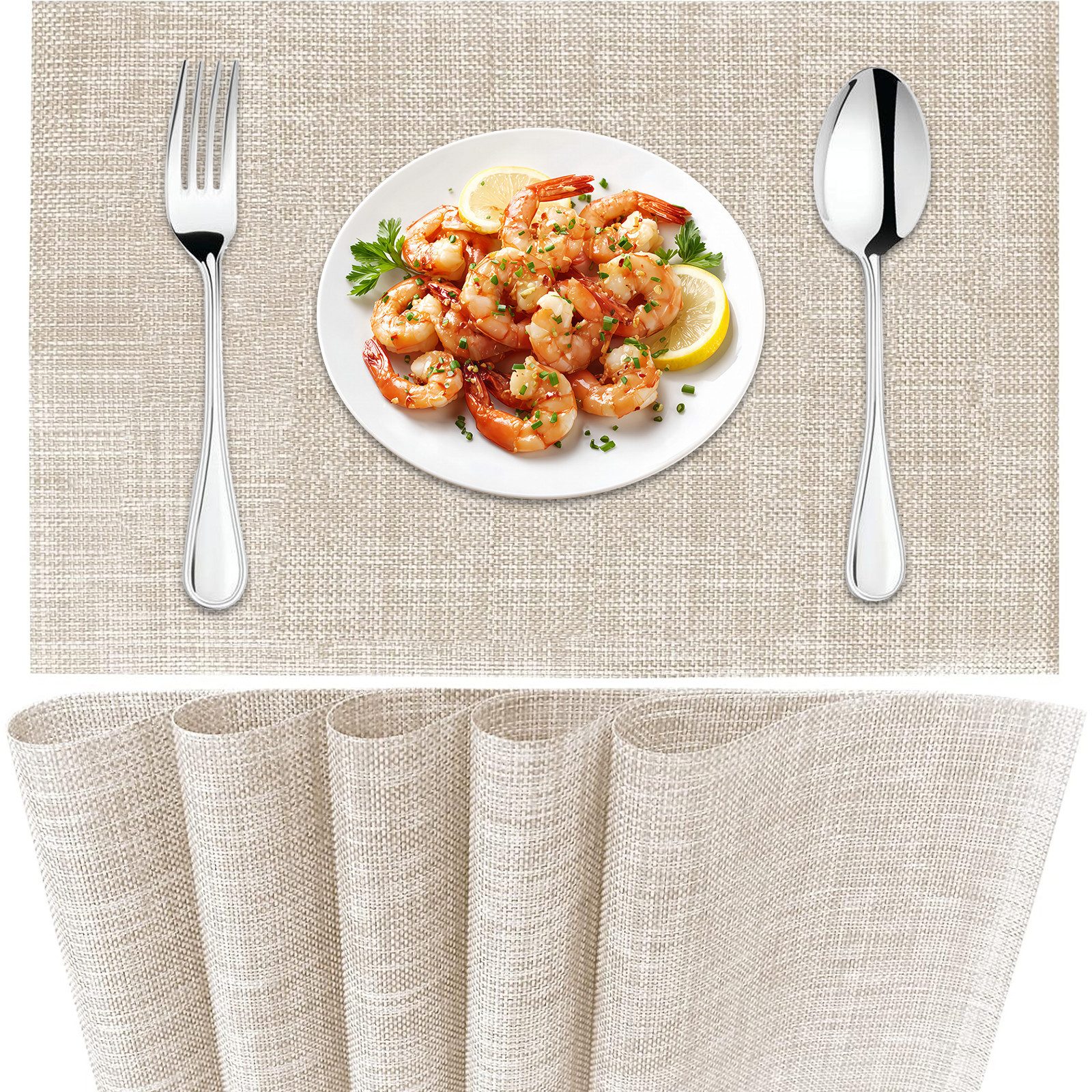 REDOM Platzset 6er Set Tischsets abwaschbar Küchen Tischmatten, (Esstisch U günstig online kaufen