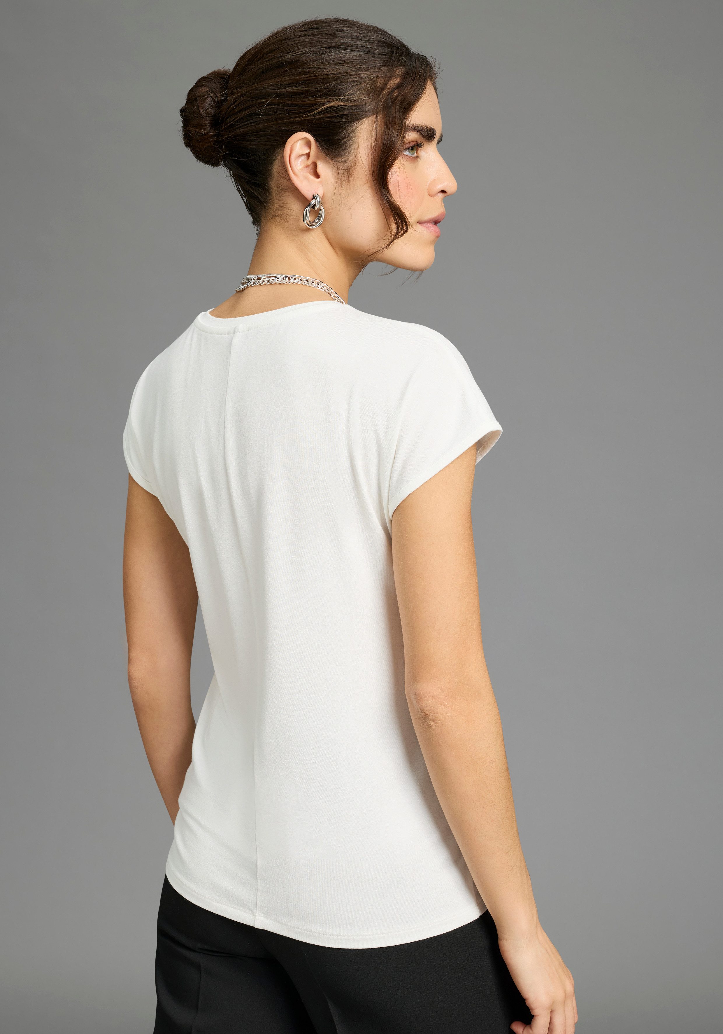Laura Scott T-Shirt mit Glitzersteinen, lockere Passform