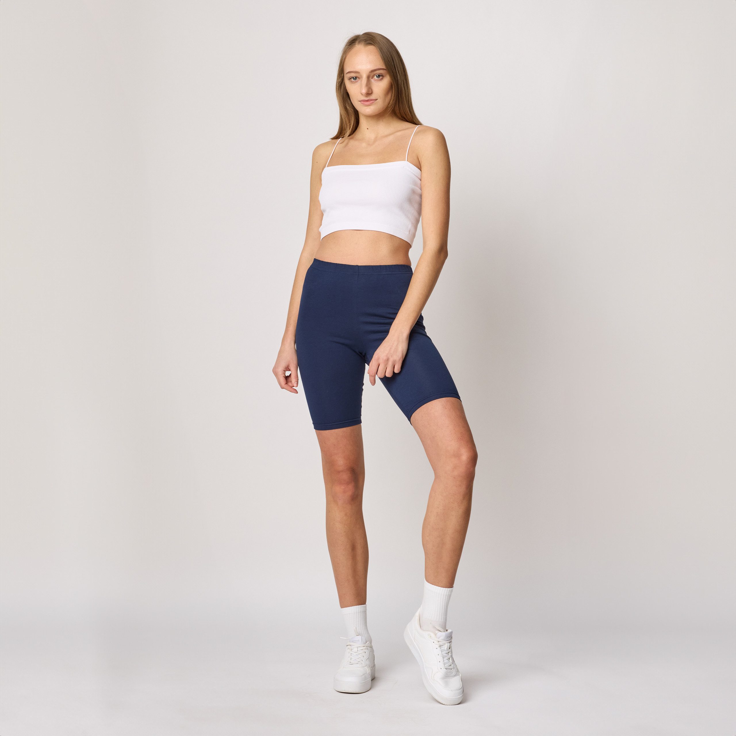 Merry Style Leggings Damen Kurze Hose aus Baumwolle MS10-200 (1-tlg) elastischer Bund