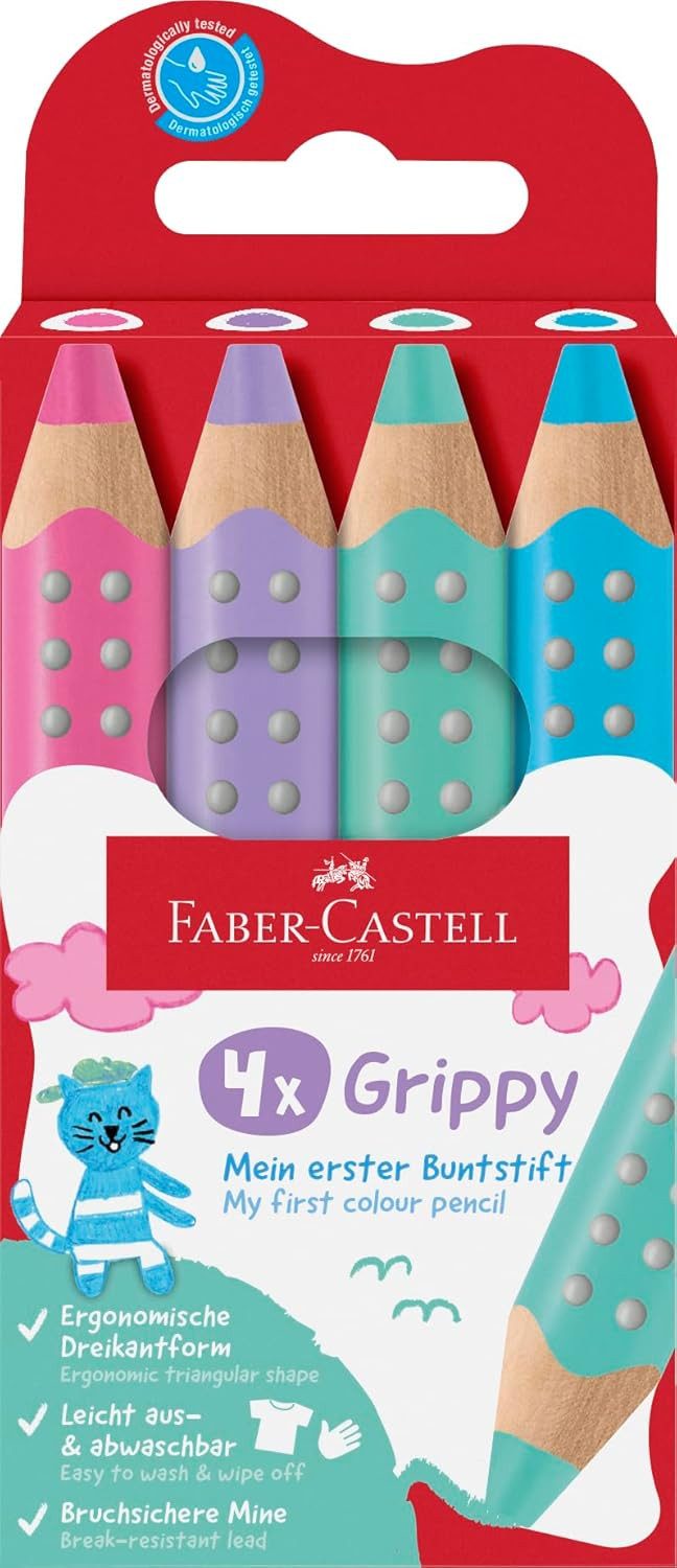 Faber-Castell Spiel Faber-Castell Grippy XXL Buntstifte, 4er Pastell, ab 2 Jahren