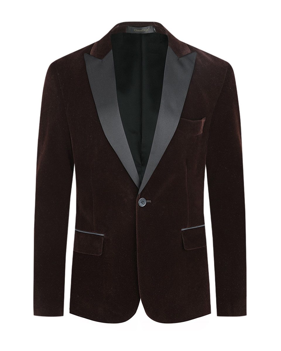 Allthemen Smokingsakko Herren Sakko in Samt Optik Smokingjacke Slim Fit günstig online kaufen