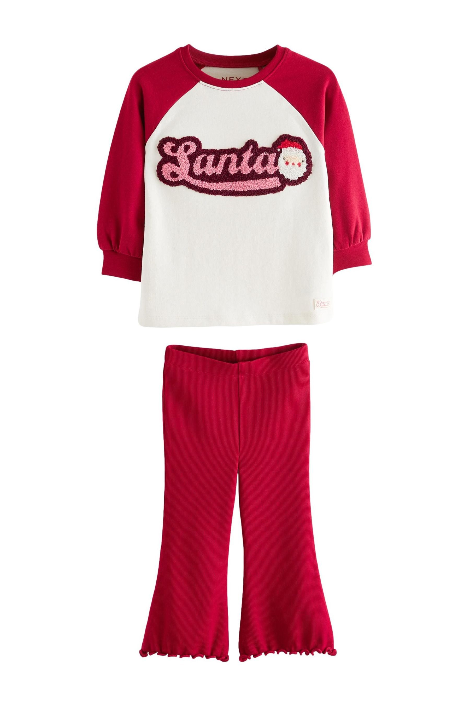Shirt & Hose Langarmshirt und Leggings mit Schlag im Set