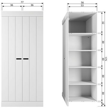 WOOOD Garderobenschrank Connect mit zwei Türen