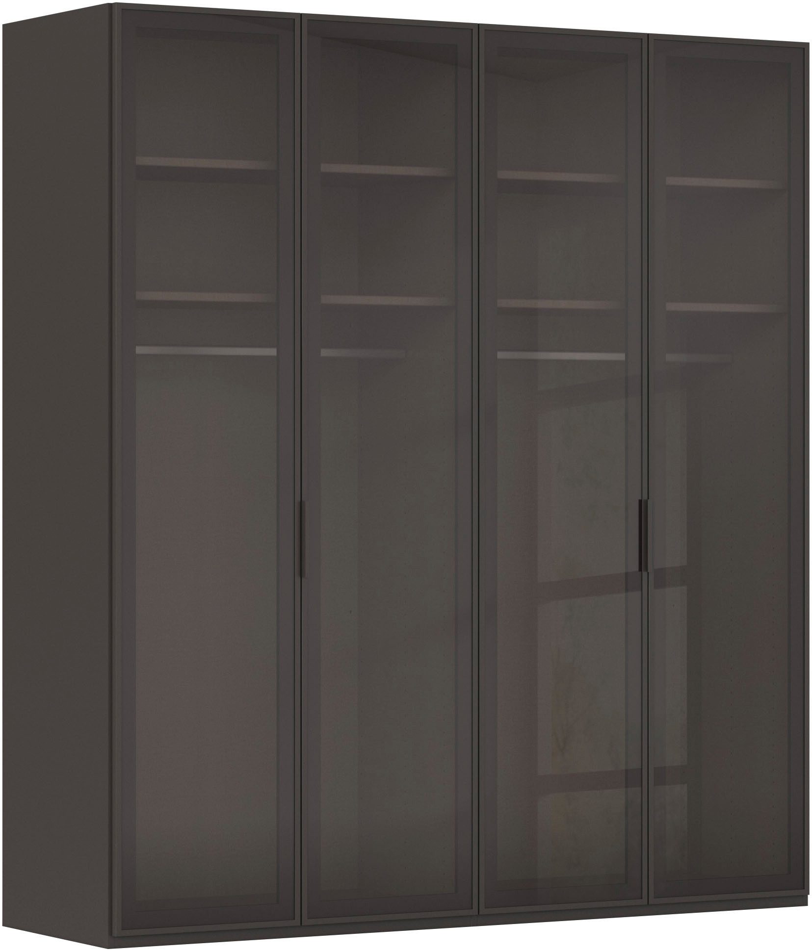 rauch Kleiderschrank Schrank Garderobe SKAT SHINE Breiten 151/201/251/301cm, Höhe 223/235cm (3 verschiedene Ausstattungen BASIC/CLASSIC/PREMIUM (inkl. SOFT-CLOSE) edle Schrankfront mit hochwertigen Glasrahmentüren MADE IN GERMANY